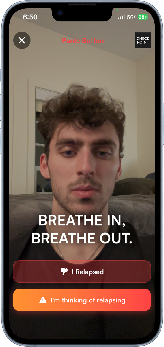 Checkpoint Panic Button - Breathe in, breathe out